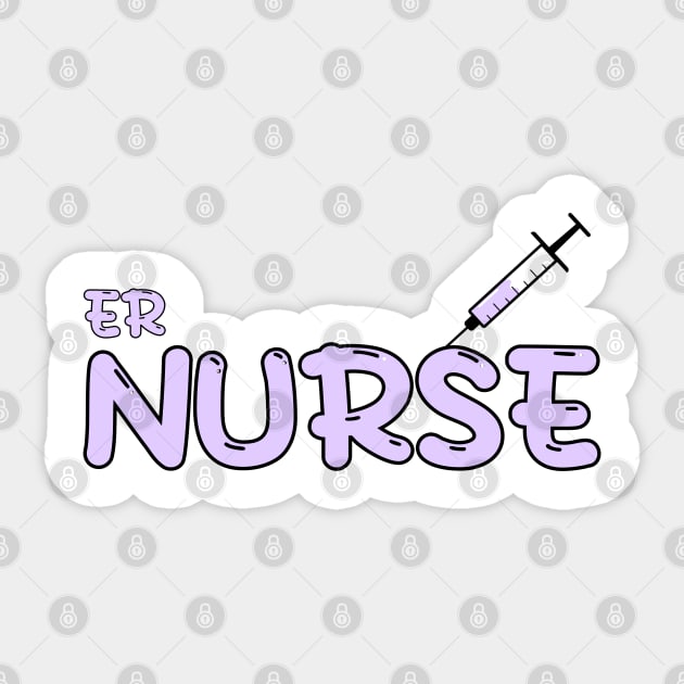 Emergency Room (ER) Nurse Purple Sticker by MedicineIsHard